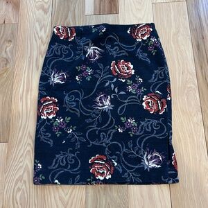 Loft Floral Pencil Skirt